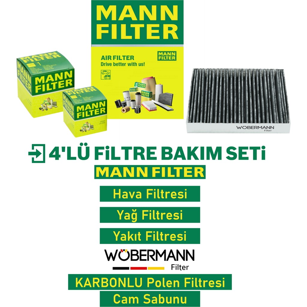 Wöbermann Wöbermann+Mann Hyundai Accent Blue 1.6 Crdi Filtre Bakım Seti 2011-2016 4K Diğer Fiyatı