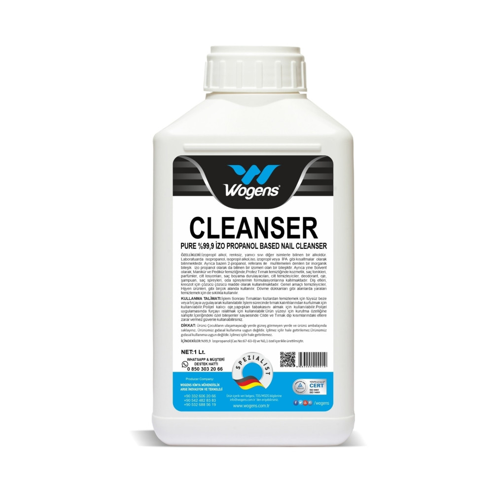 Wogens 1 Lt. Cleanser Tırnak Temizleme Solüsyonu ( Protez Tırnak ) Oje Fiyatı