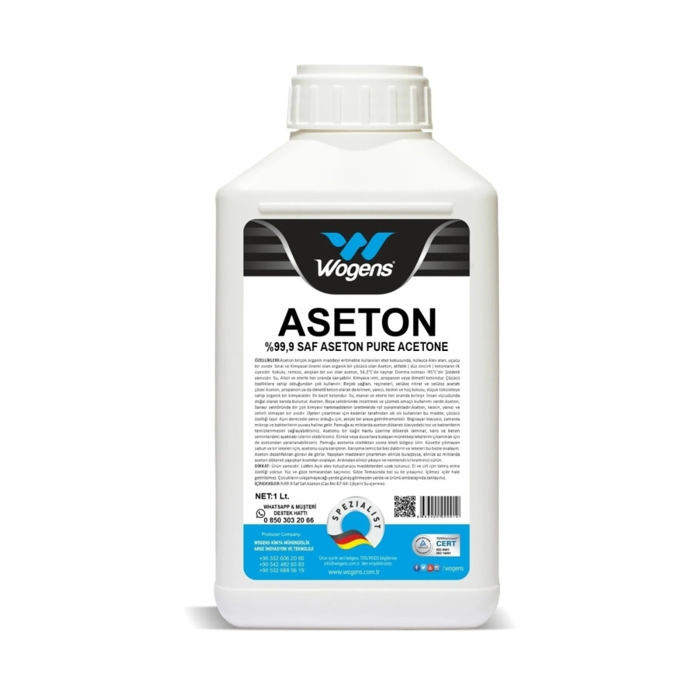 Wogens Saf Aseton %99.9 1 Lt. Makyaj Ürünleri Fiyatı