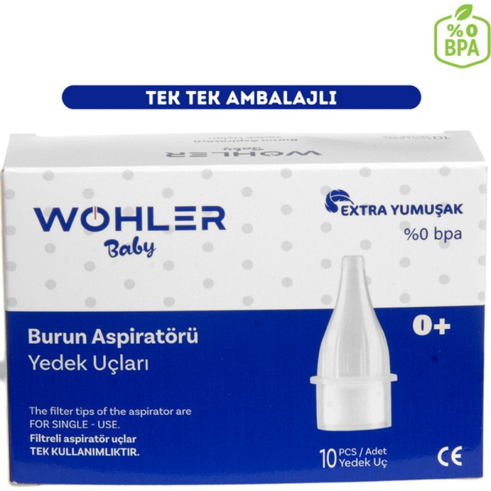 Wohler Nazal Burun Aspiratörü Yedek Uç 10 'lu ( Otribebe Uyumlu ) Burun Aspiratörü Fiyatı