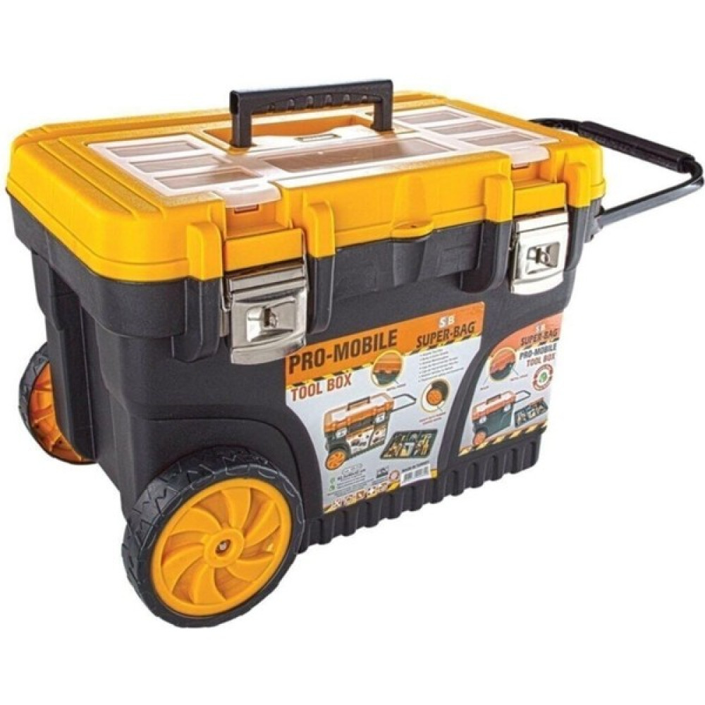 Wokiland Super Bag ASR-2010 Tekerlekli Takım Çantası Mobil Metal Saplı Metal Kilitli Taşıma Sandığı - Sarı Alet Çantası & Dolabı Fiyatı