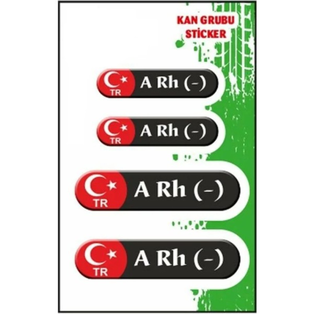 Wolf Kan Grubu A Rh(-) Siyah Dörtlü Damla Etiket Oto Boyaları Fiyatı