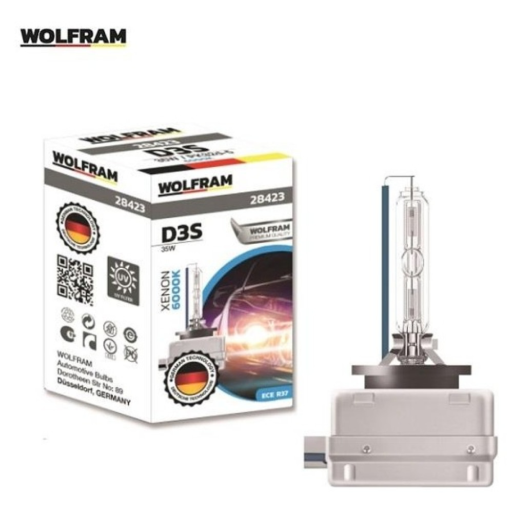 Wolfram 12V-85V Xenon Ampul D3S 35W 6000K Germany Far Ampülü Fiyatı