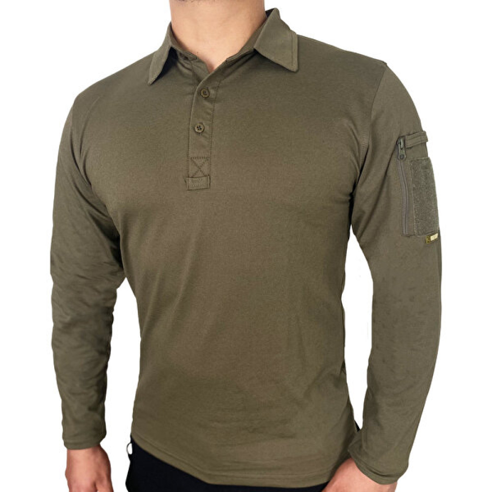 Wolftrap Tactical Haki Uzun Kollu Taktik Polo Yaka Tişört, 2 Cepli Uzun Kollu T-Shirt Erkek T-shirt Fiyatı
