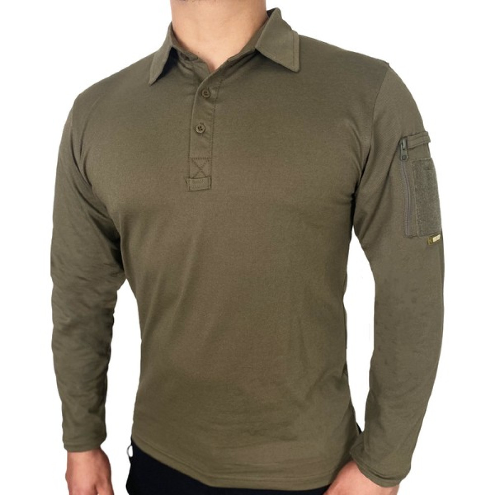 Wolftrap Tactical Kapan Polo Yaka 2 Cepli Uzun Kollu Taktik T-Shirt Haki Erkek T-shirt Fiyatı