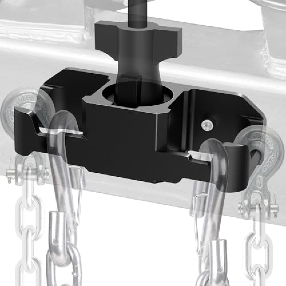 WOLFWILL Trailer Chain Holder, Aluminum Travel Trailer Accessories,7 Way Pin Trailer Plug Holder Cover,Heavy Duty Towing Organizer for Travel Trailer RV Camper