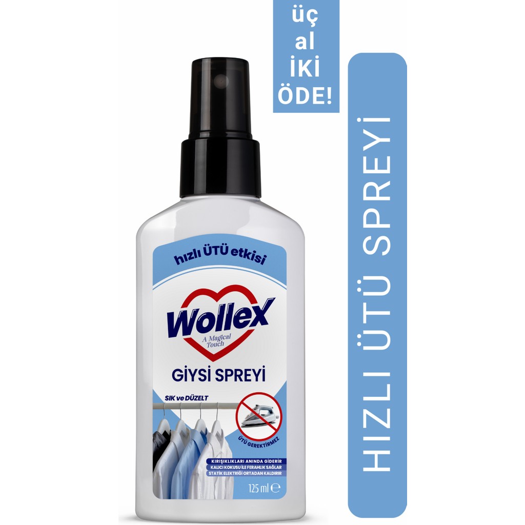 Wollex Giysi Spreyi Yıkamadan Ferah Koku ve Ütü Etkisi Lilyum - 125 ml Yumuşatıcı Fiyatı