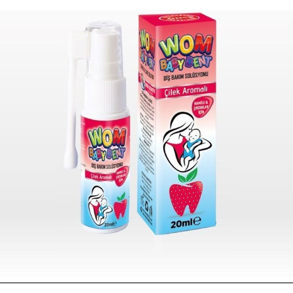 Wom Dental Wom Baby Dent Diş Bakım Solüsyonu Çilek Aromalı 20 ml Ağız Gargara ve Spreyi Fiyatı