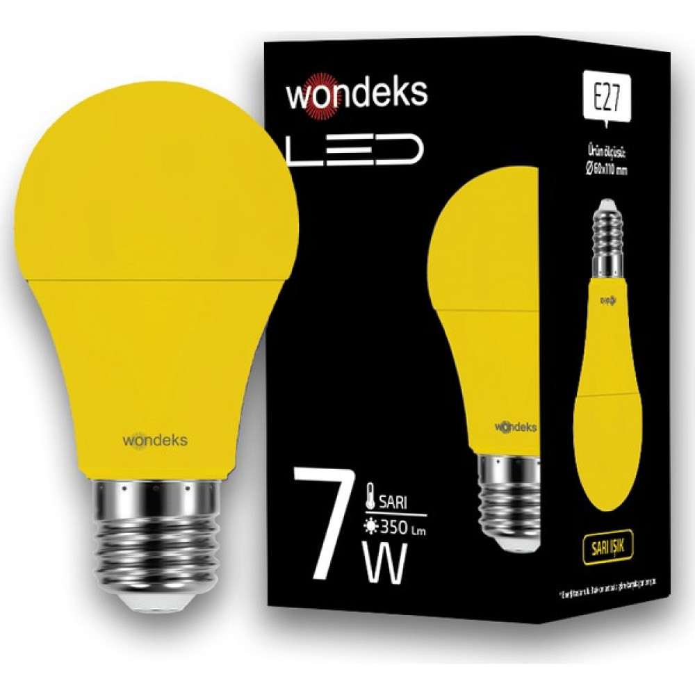 Wondeks 7W Renkli LED Ampul (Sarı) Led Aydınlatmalar Fiyatı
