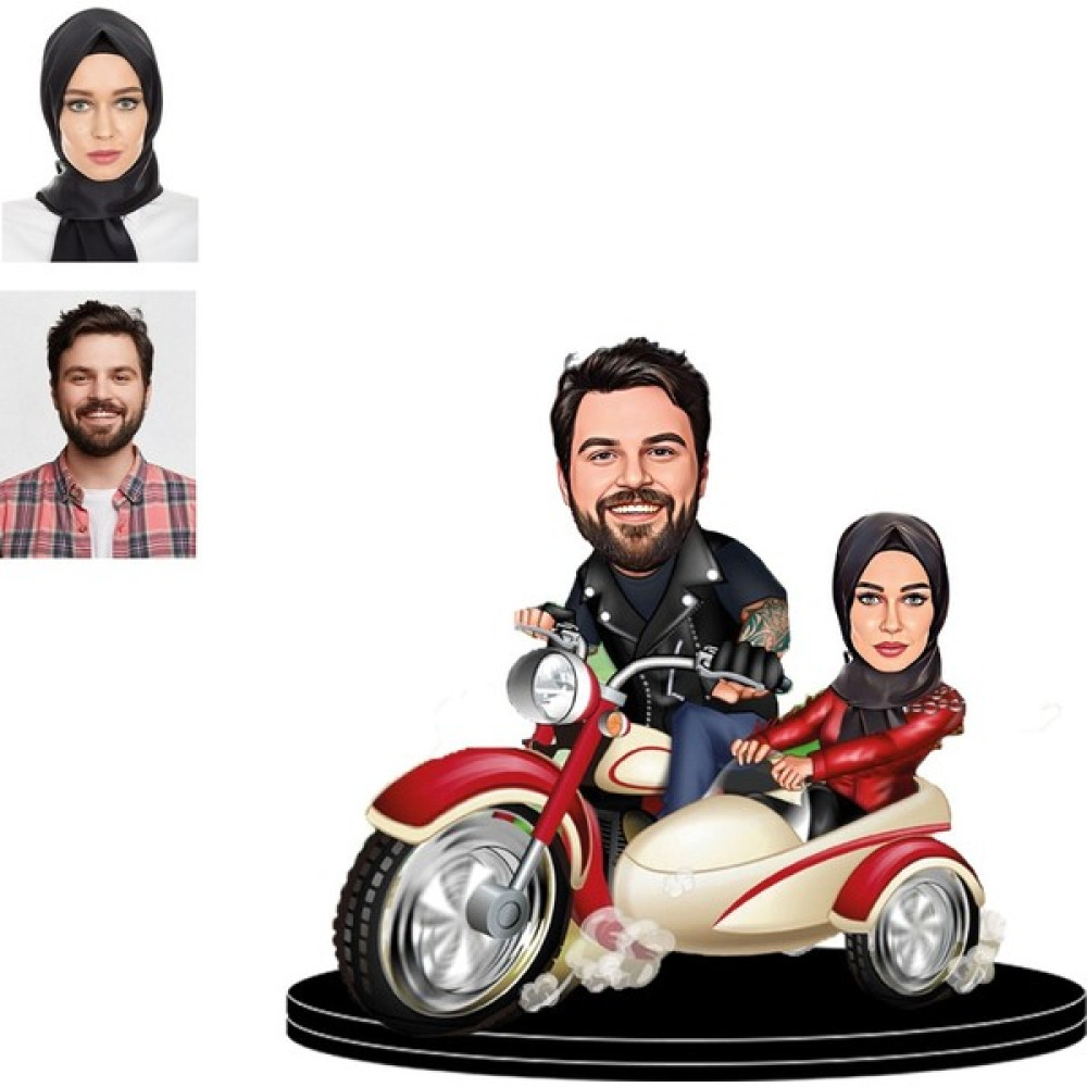 Wonder Like Kişiye Özel Motorsikletli Aile Figürlü 3D Ahşap Biblo,sevgiliye Hediye,doğum Günü Hediyesi, Biblo Fiyatı