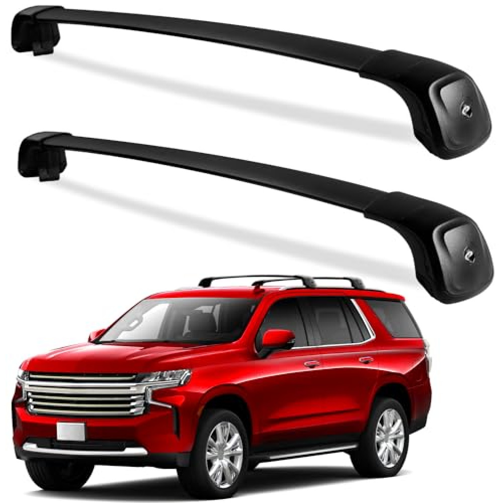 Wonderdriver Heavy Duty 330lb Roof Rack Cross Bars Compatible with Chevy Suburban & Tahoe 2021 2022 2023 2024 2025 GMC Yukon XL, Cadillac Escalade ESV Lockable Aluminum Crossbar Carrier Luggage