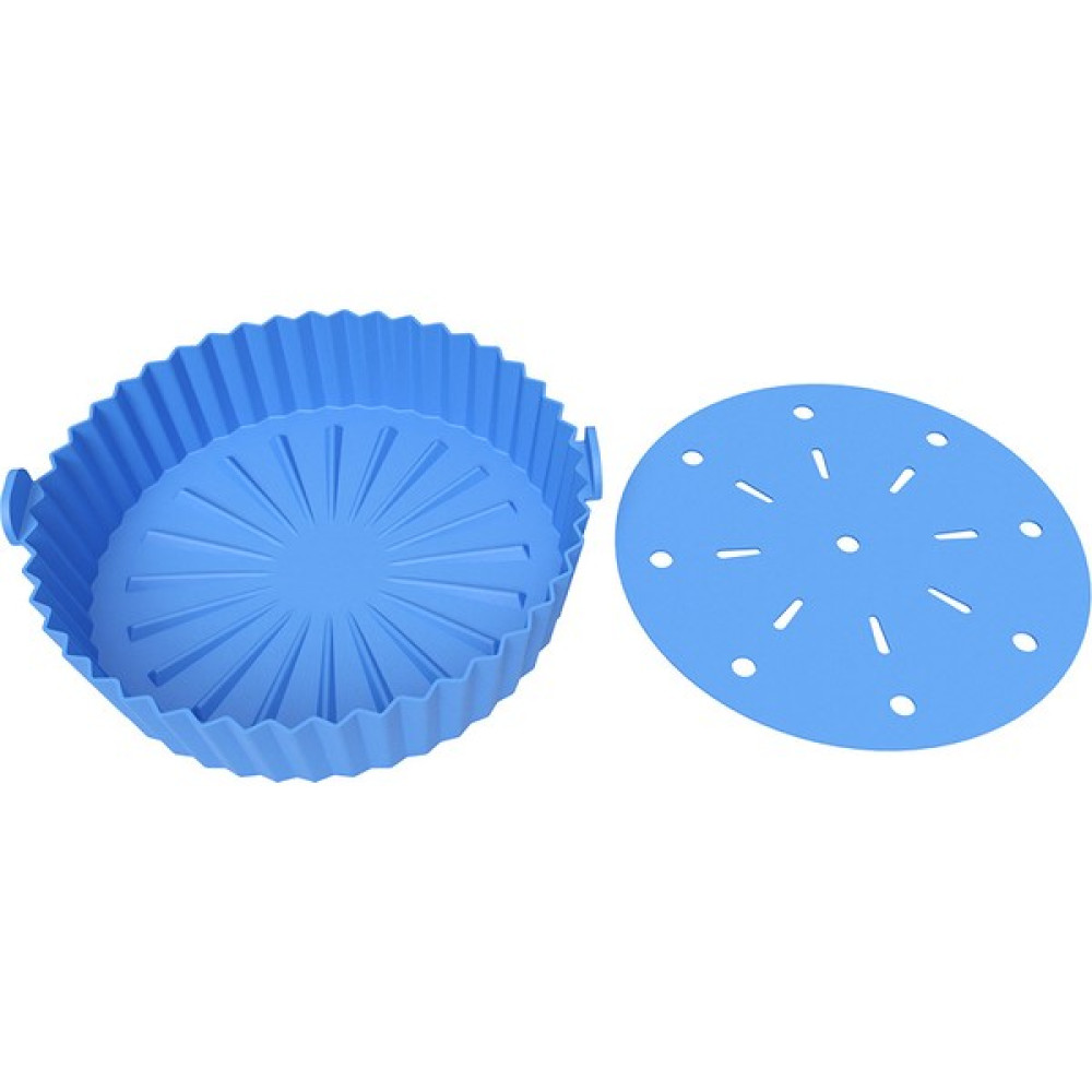 Wonderful Day Çok Fonksiyonlu Isıya Dayanıklı Silikon Fritöz Kabı - Mavi (Yurt Dışından) - Silikon Fırın Kabı Kek Kalıpları Fiyatı