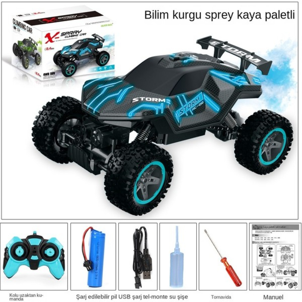 Wonderful Day Hafif Sprey Uzaktan Kumandalı Araba Uzaktan Kumandalı Arazi Aracı Dublör Tırmanma Oyuncak Araba Dört Tekerlekten Çekişli (Yurt Dışından) Oyuncak Araç Fiyatı