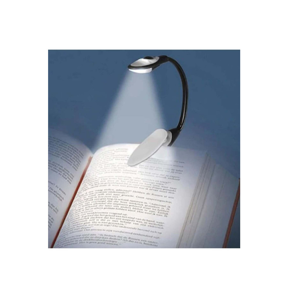 Wonderlust Kitap Okuma Işığı Klipsli Siyah 3 Led Lamba Beyaz Işık Masa Lambası Fiyatı