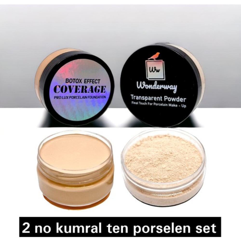 Wonderway Porselen Fondöten & Transparan Pudra Set No:2 Buğday Ten Fondötenler Fiyatı