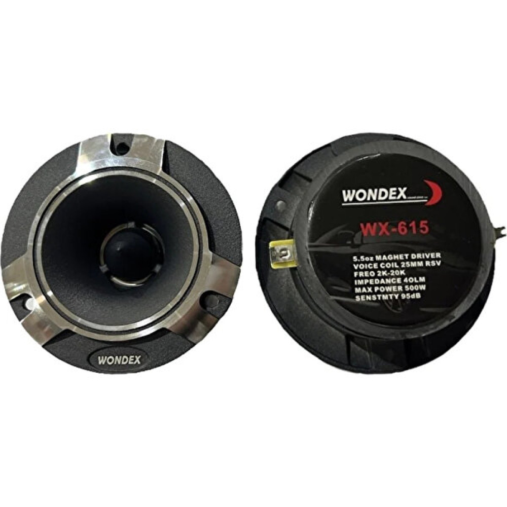 Wondex WX-615 Profesyonel 500WATT 10 cm Dome Tweeter Oto Hoparlörleri & SubWoofer Fiyatı