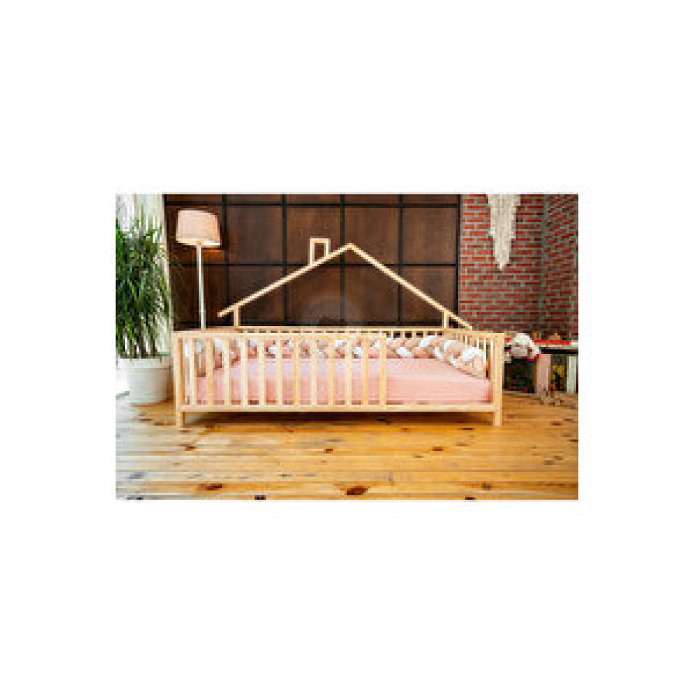 Wood and Montessori Montessori Çatılı Çocuk Yatağı Organik 120x200 cm Bebek Karyolası Fiyatı