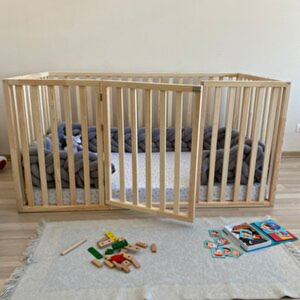 Wood and Montessori Montessori Doğal Ahşap 98 Cm Özel Bebek Ve Çocuk Karyolası Bebek Karyolası Fiyatı