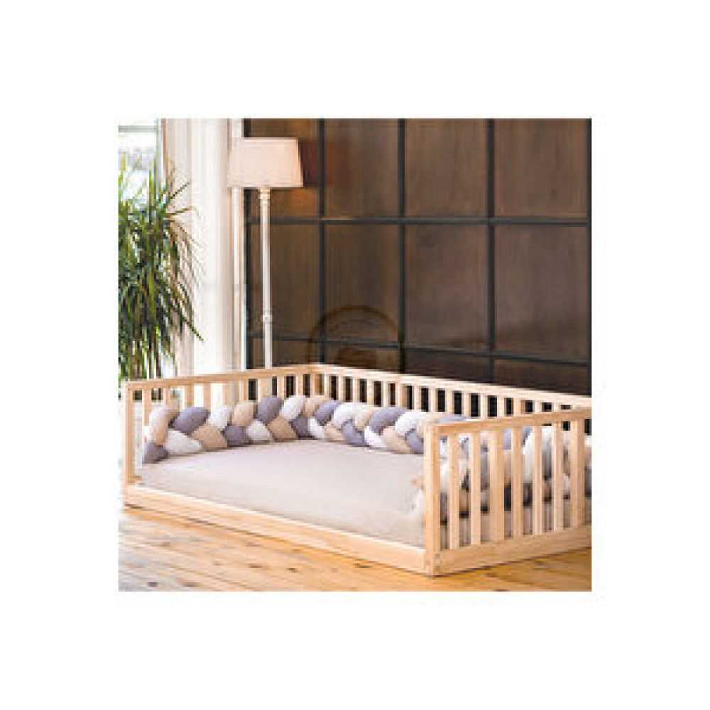 Wood and Montessori Montessori Doğal Ahşap Karyola Kanepe Model 60x120 cm Bebek Karyolası Fiyatı