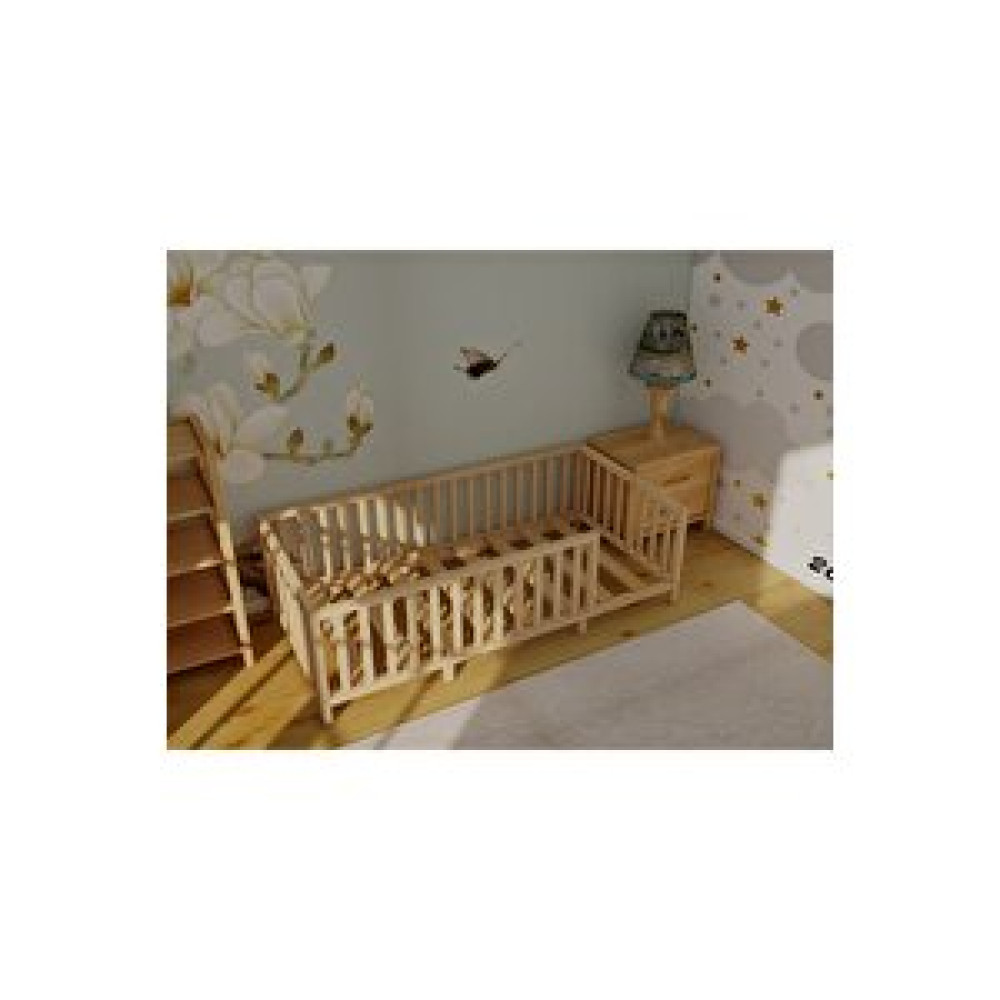 Wood and Montessori Montessori Doğal Ahşap Yatak 58 Cm Yükseklik 100x200 cm Bebek Karyolası Fiyatı
