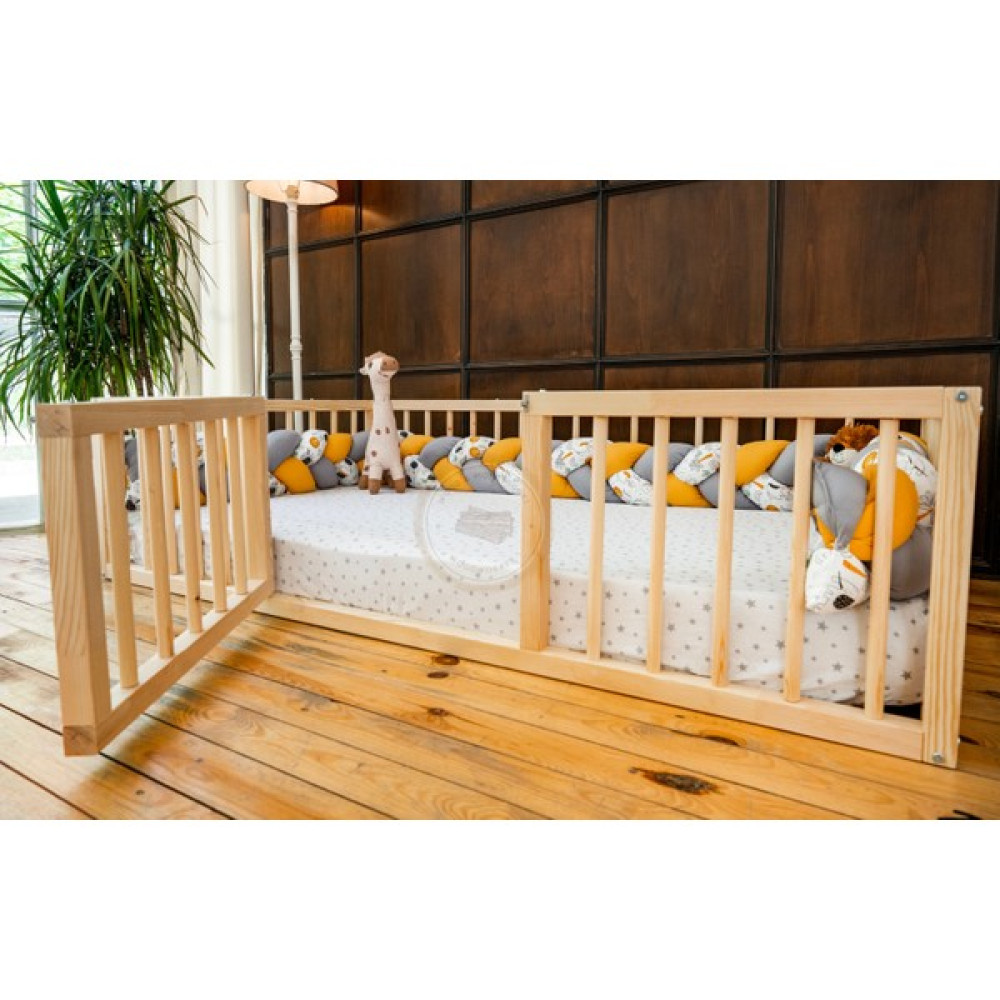 Wood and Montessori Woodandmontessori Montessori Doğal Ahşap Kapılı Çocuk Yatağı - 90 x 190 cm Karyola Fiyatı