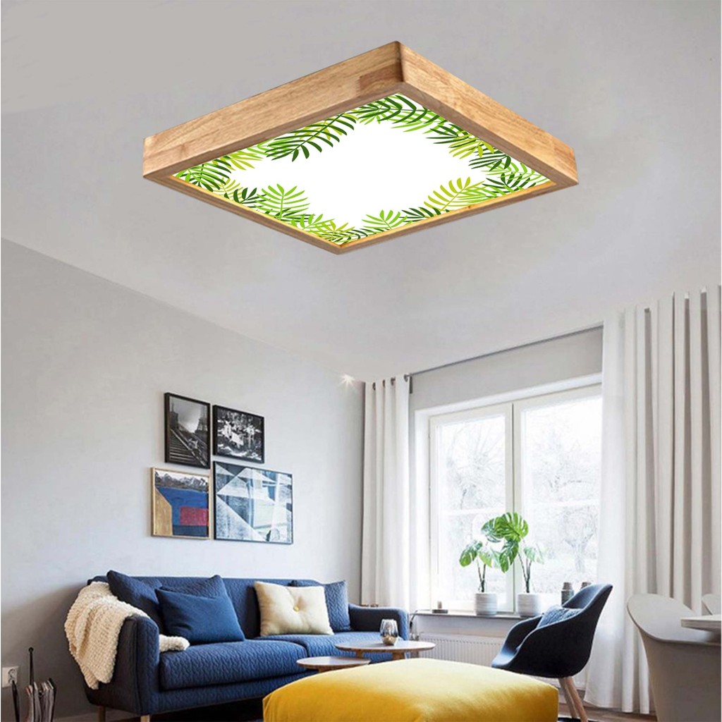 Wood Design World 60x60 Cm Ahşap Çerçeve Avize Led Aydınlatma - Günışığı - ışık rengi Avize Fiyatı