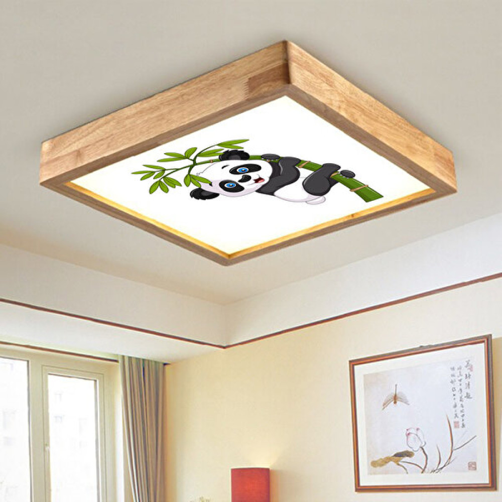 Wood Design World Ahşap Çerçeve Çocuk Odası LED Aydınlatma - Beyaz - 1'li Avize Fiyatı