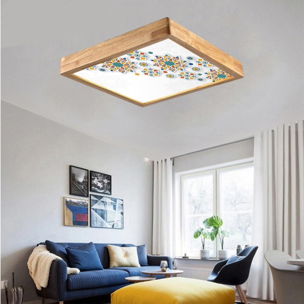 Wood Design World Ahşap Çerçeve Tavan LED Aydınlatma Avize - Beyaz - 1'li Avize Fiyatı