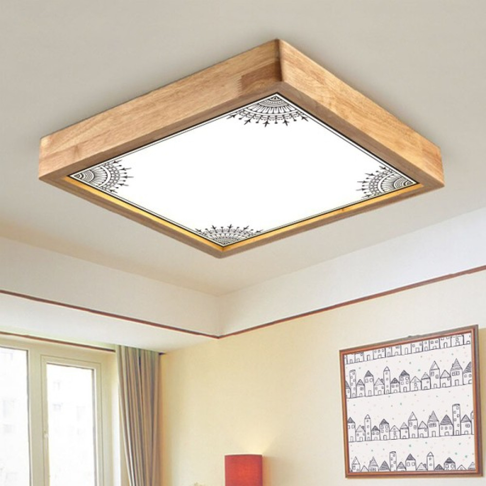 Wood Design World Ahşap Çerçeve Tavan LED Aydınlatma - Beyaz - 1'li Avize Fiyatı