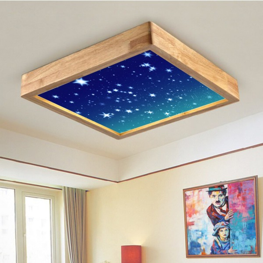Wood Design World Ahşap Çerçeve Tavan LED Aydınlatma ( Yeni ) - Beyaz - 1'li Avize Fiyatı