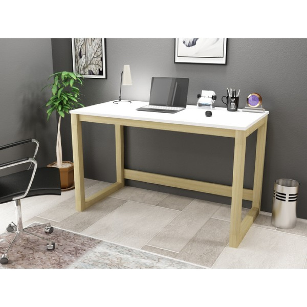 Wood Face Woodface Tolga Çalışma Masası Laptop Bilgisayar Masası Ofis Masası 120X60 cm - 120 x 60 cm - Beyaz Çalışma Masası Fiyatı