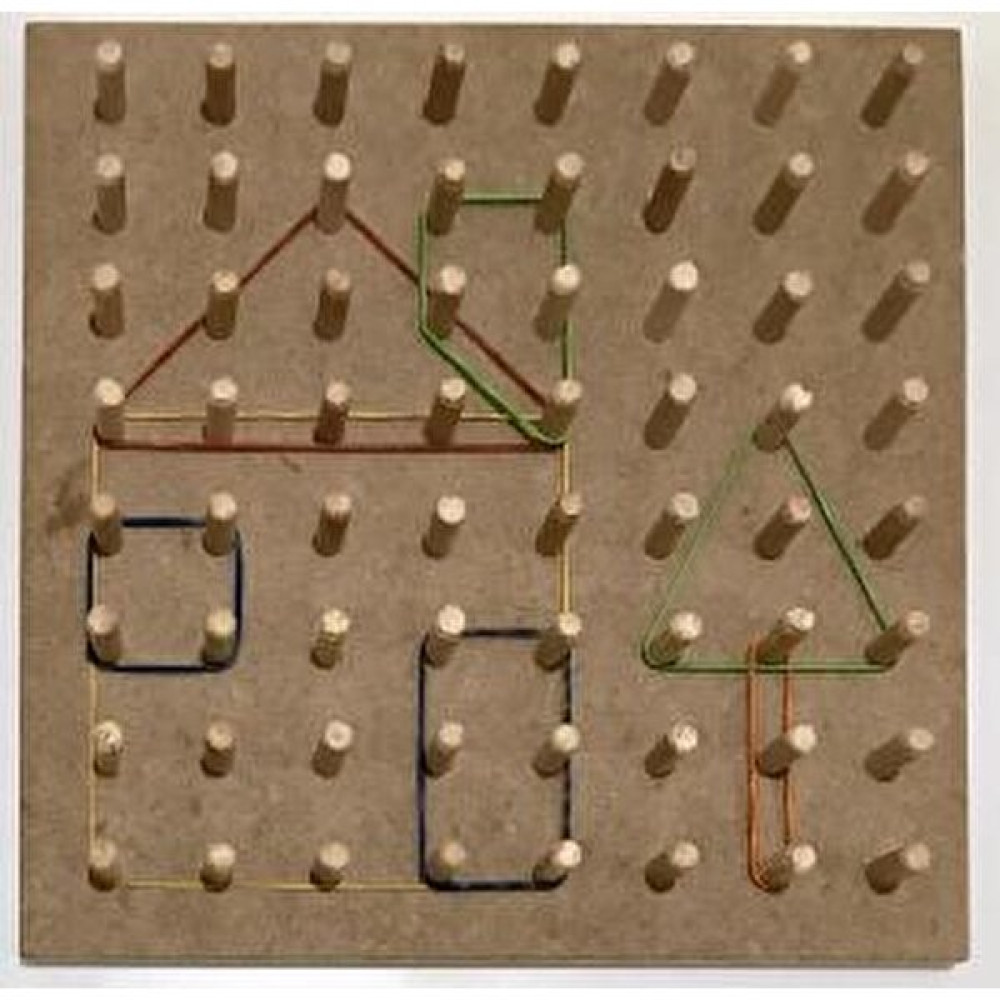 Wood Geoboard Geometri Tahtası Ahşap Oyuncak - Ahşap Rengi Eğitici Oyuncak Fiyatı