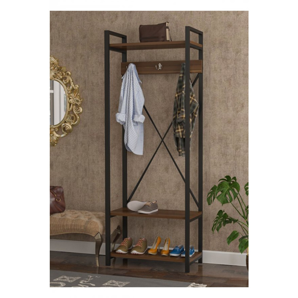 Wood House - Duru Vestıyer Portmanto - Cevız Portmanto Fiyatı
