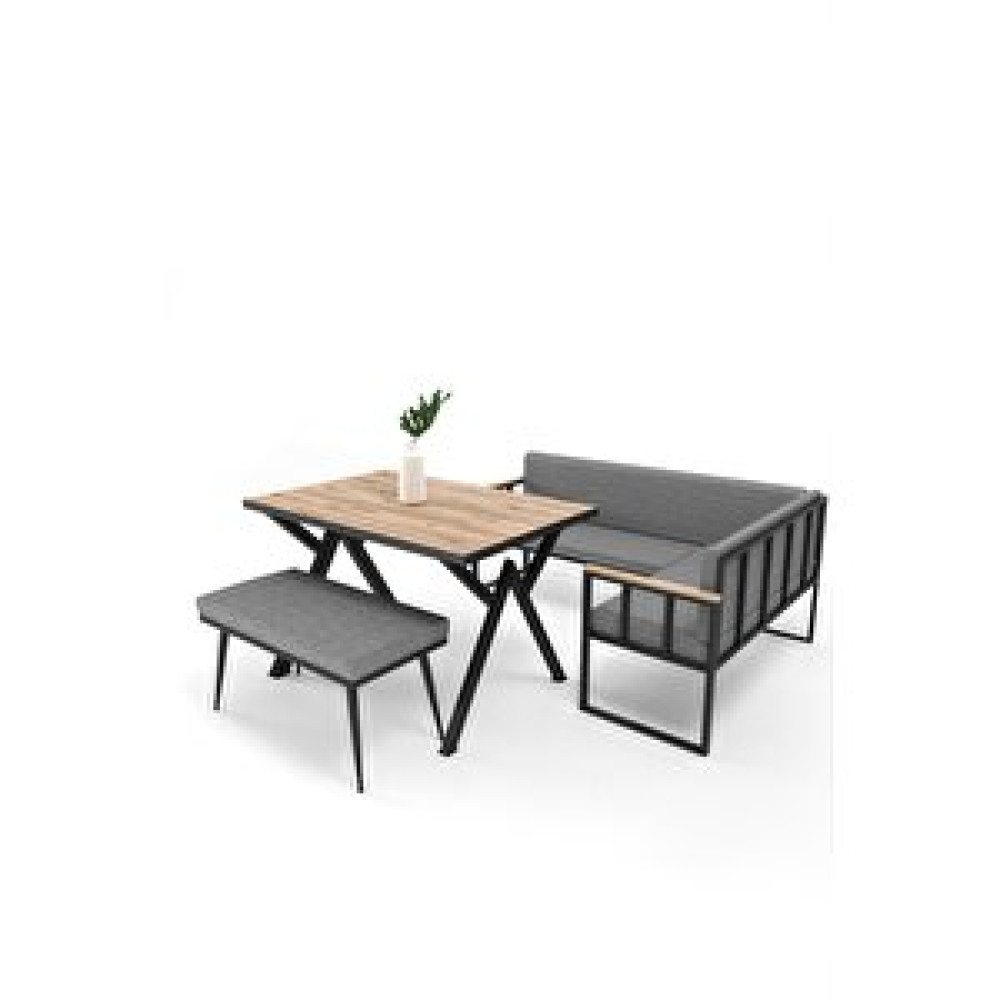 Wood House Polen Mutfak Köşesi Takımı Minderli Gri Yemek & Mutfak Masası Fiyatı