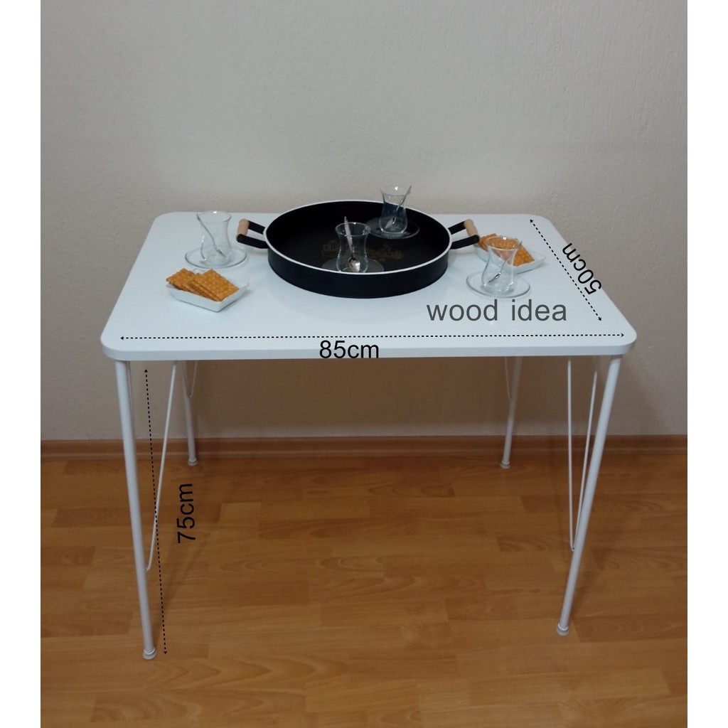 Wood İdea 50X85 cm Firkete Ayaklı Beyaz Mutfak Masası,yemek Masası..balkon Masası Yemek & Mutfak Masası Fiyatı