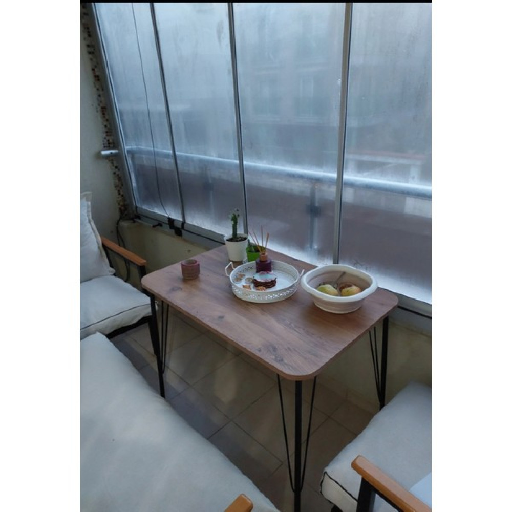 Wood Idea 60X90 Metal Ayaklı Mutfak Masası Yemek Masası Balkon Masası Yemek & Mutfak Masası Fiyatı