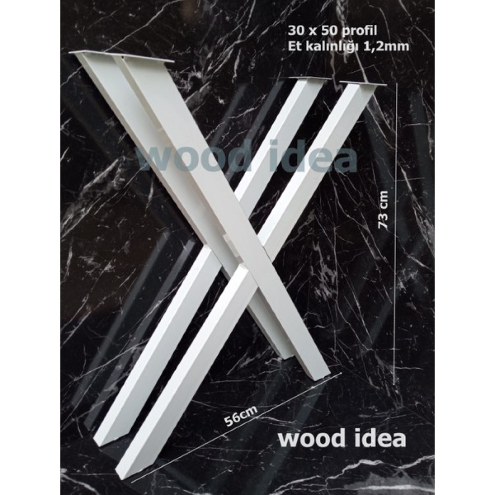 Wood Idea Metal Masa Retro Çapraz Model Ev Ofis Dekoratif Çalışma Yemek Bilgisayar Masası Ayağı Nalburiye & Hırdavat Fiyatı