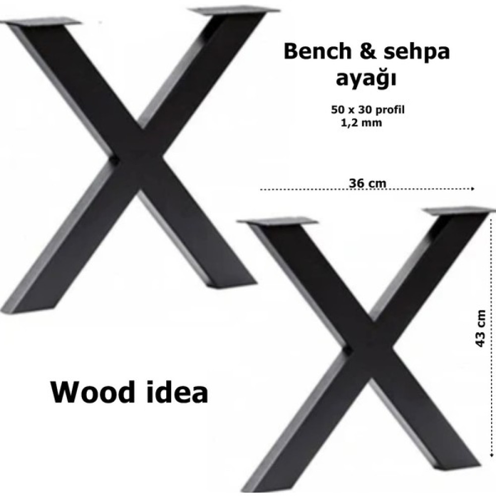 Wood Idea Metal Sehpa Ayakları Retro Model Ayak Ev Ofis Dekoratif Kütük Masif Orta Zigon Sehpa Ayağı Nalburiye & Hırdavat Fiyatı