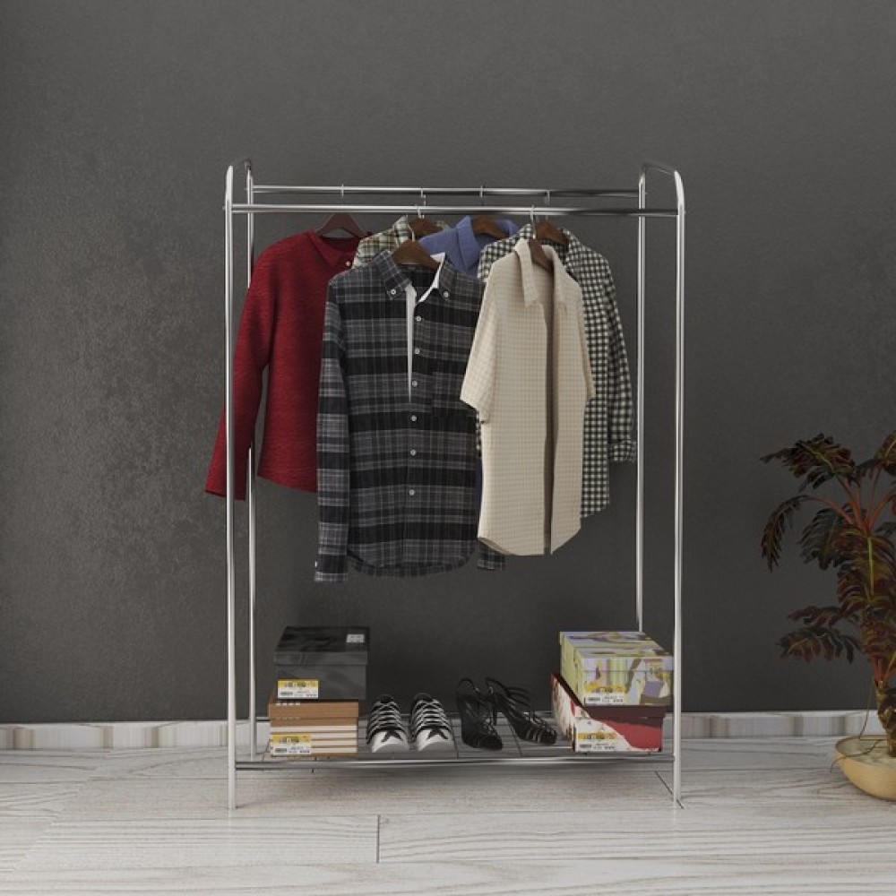 Wood In Wonderland Çiftli Krom Elbise Askısı Butik Askısı Dekoratif Elbise Askılığı Vestiyer Fiyatı