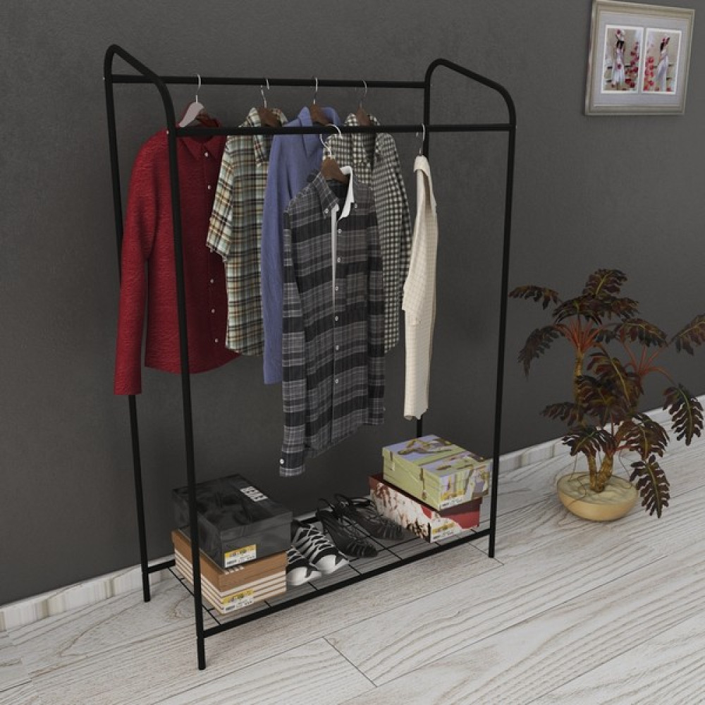 Wood In Wonderland Çiftli Siyah Elbise Askısı Butik Askısı Dekoratif Elbise Askılığı Vestiyer Fiyatı