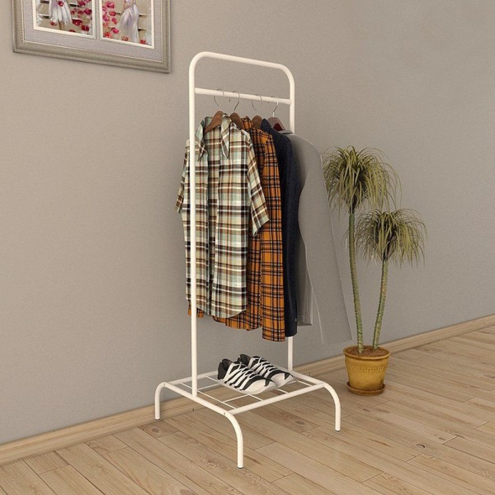 Wood In Wonderland Tekli Beyaz Elbise Askılığı Konfeksiyon Askısı Ayaklı Butik Askı Vestiyer Fiyatı