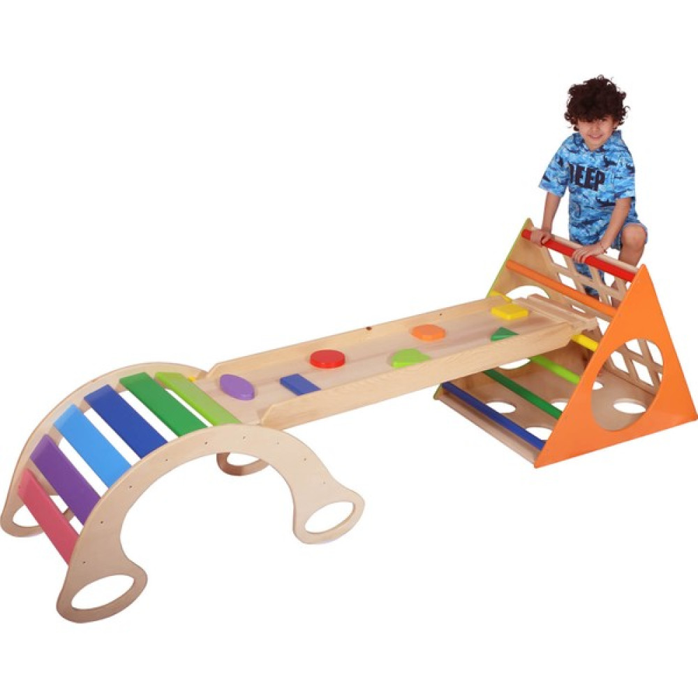 Wood & Joy Wood&joy Ahşap Üçgen Pikler Oyun Parkuru (3'lü Set) Açık Hava, Deniz ve Spor Oyuncakları Fiyatı