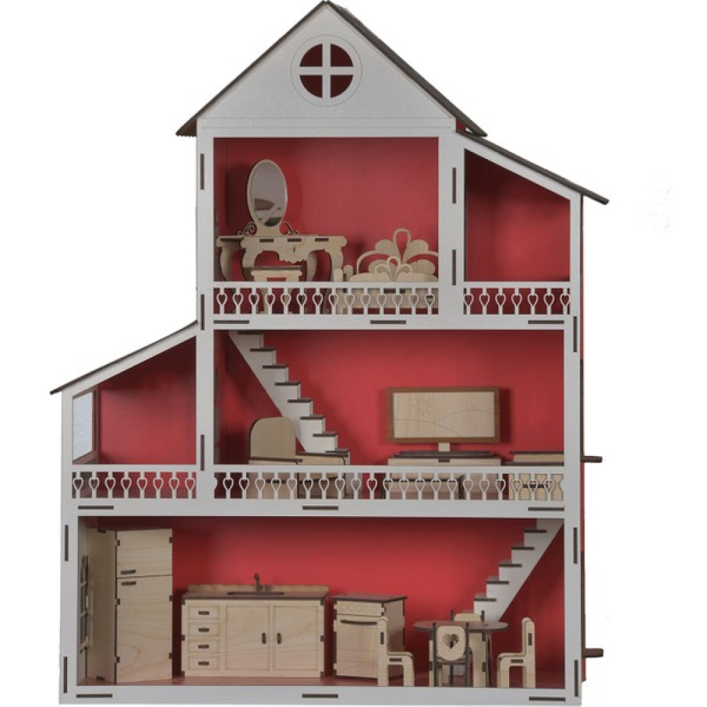 Wood Kids 3 Katlı Ahşap Bebek Oyun Evi - Mobilya Seti Oto Boyaları Fiyatı