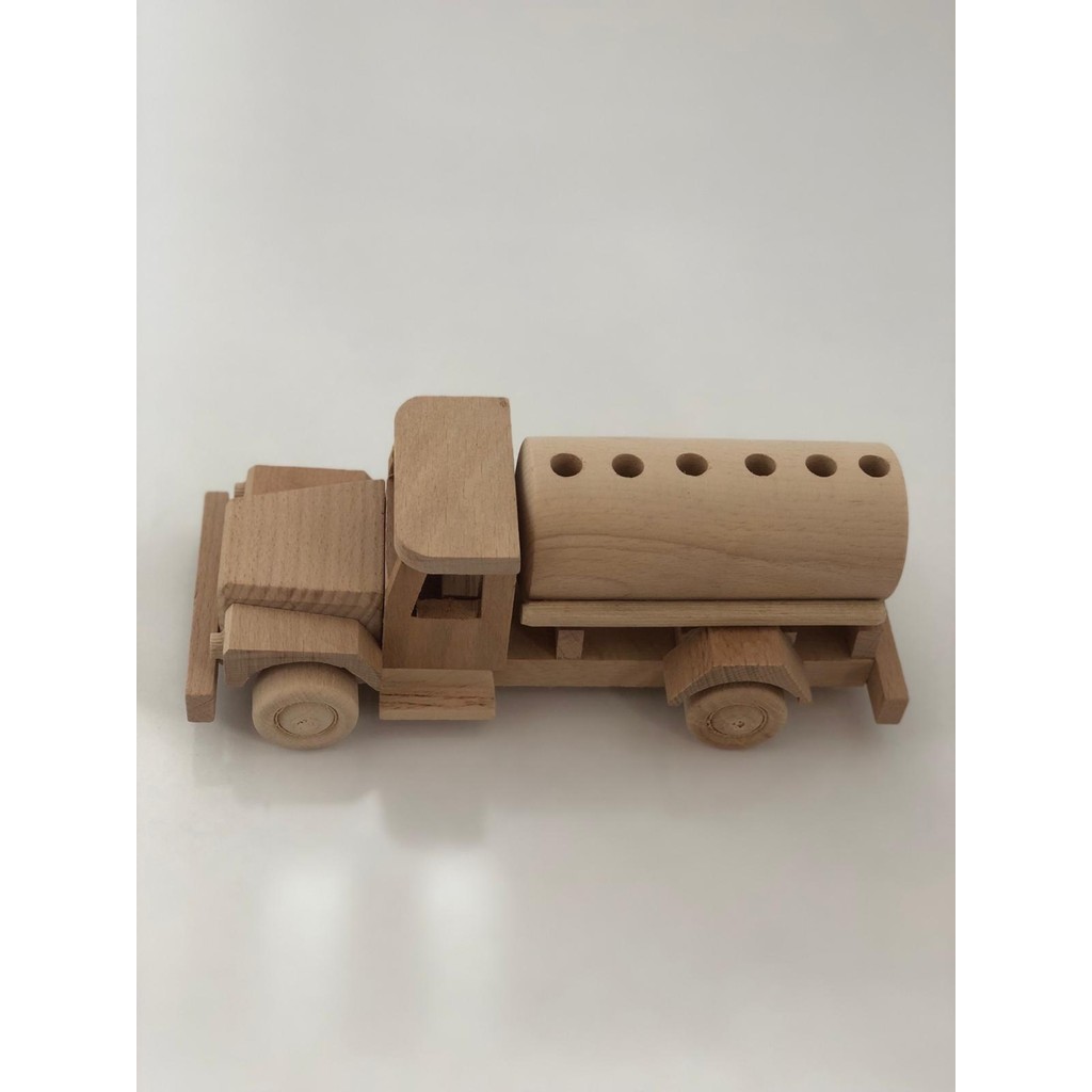 Wood Kids Doğal Ahşap Boyanabilir Tanker Kalemlik Kamyon - Beyaz Kalem & Yazı Gereçleri Fiyatı