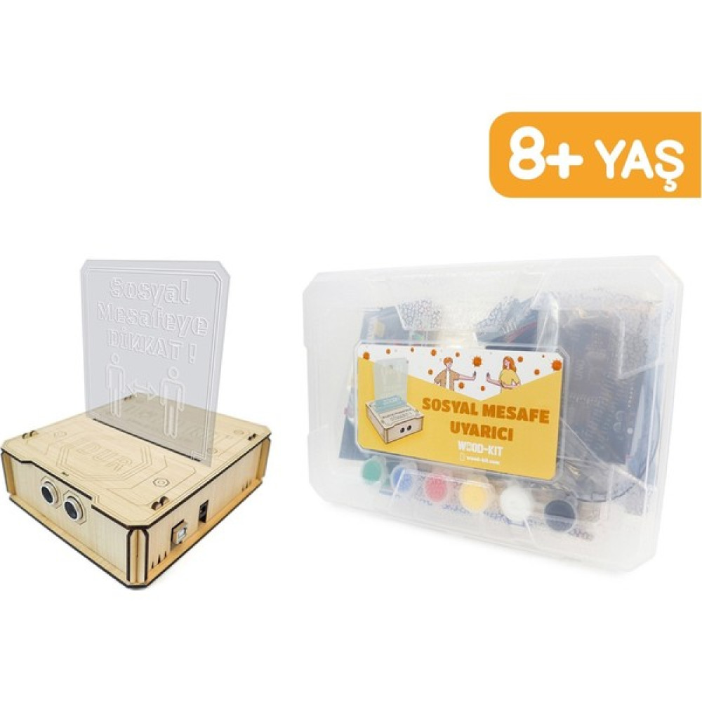 Wood-Kit STEM Robotik Kodlama DIY Mucit Seti - Sosyal Mesafe Uyarıcı Eğitici Oyuncak Fiyatı