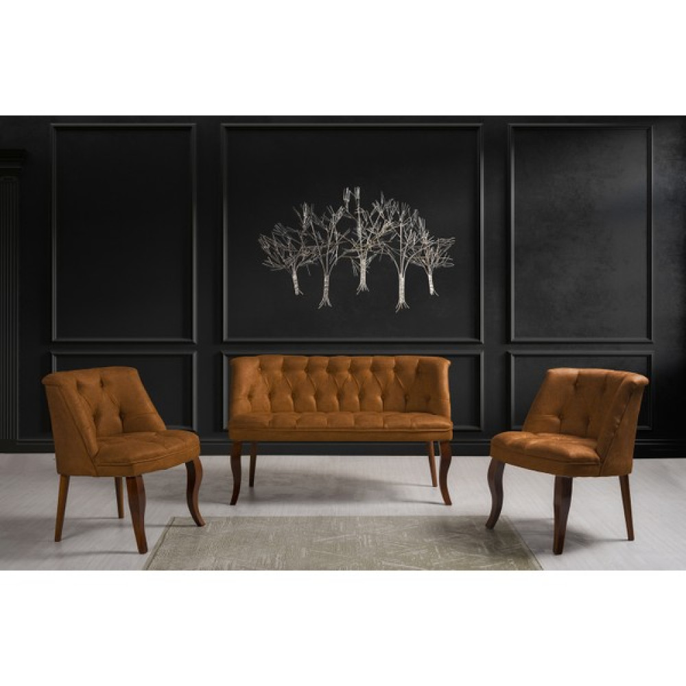 Wood Labs Woodlabs Çay Seti Koltuk Takımı - Kiremit Koltuk Takımı / Seti Fiyatı
