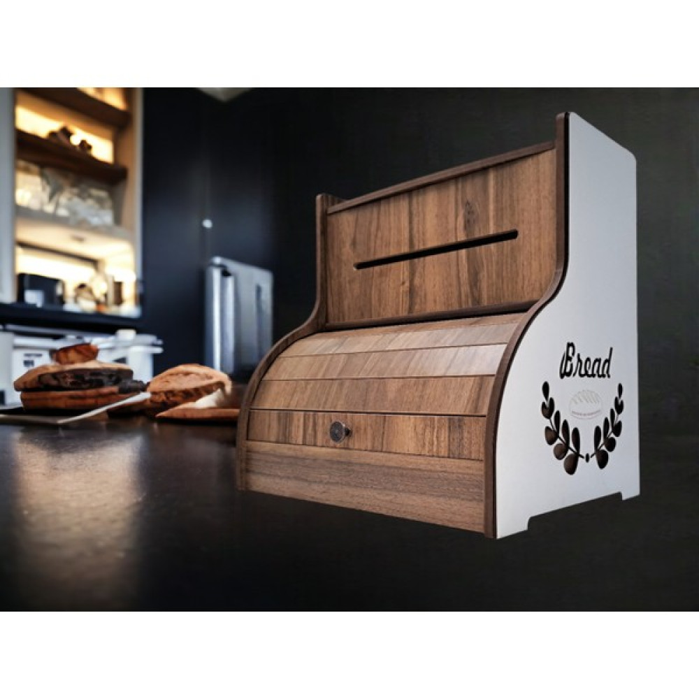 Wood Luck Ahşap Havlu Peçetelik , Saklama Gözlü , Üst Raflı Sürgü Kapak Ekmeklik Haliç - Beyaz Desen Mutfak Dolabı / Mobilyası Fiyatı