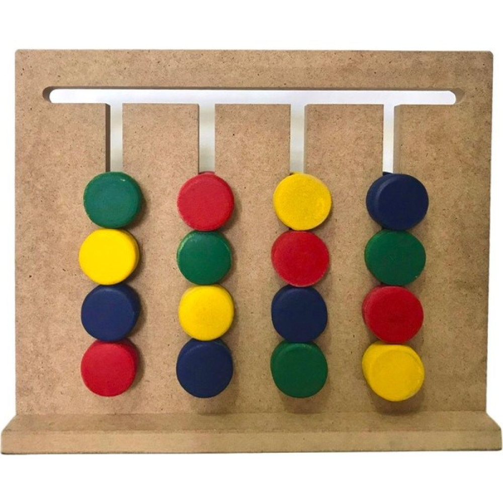 Wood Montessori Zeka Oyunu Rubik Abaküs 4 Renk Eşleştirme Eğitici Oyuncak Fiyatı