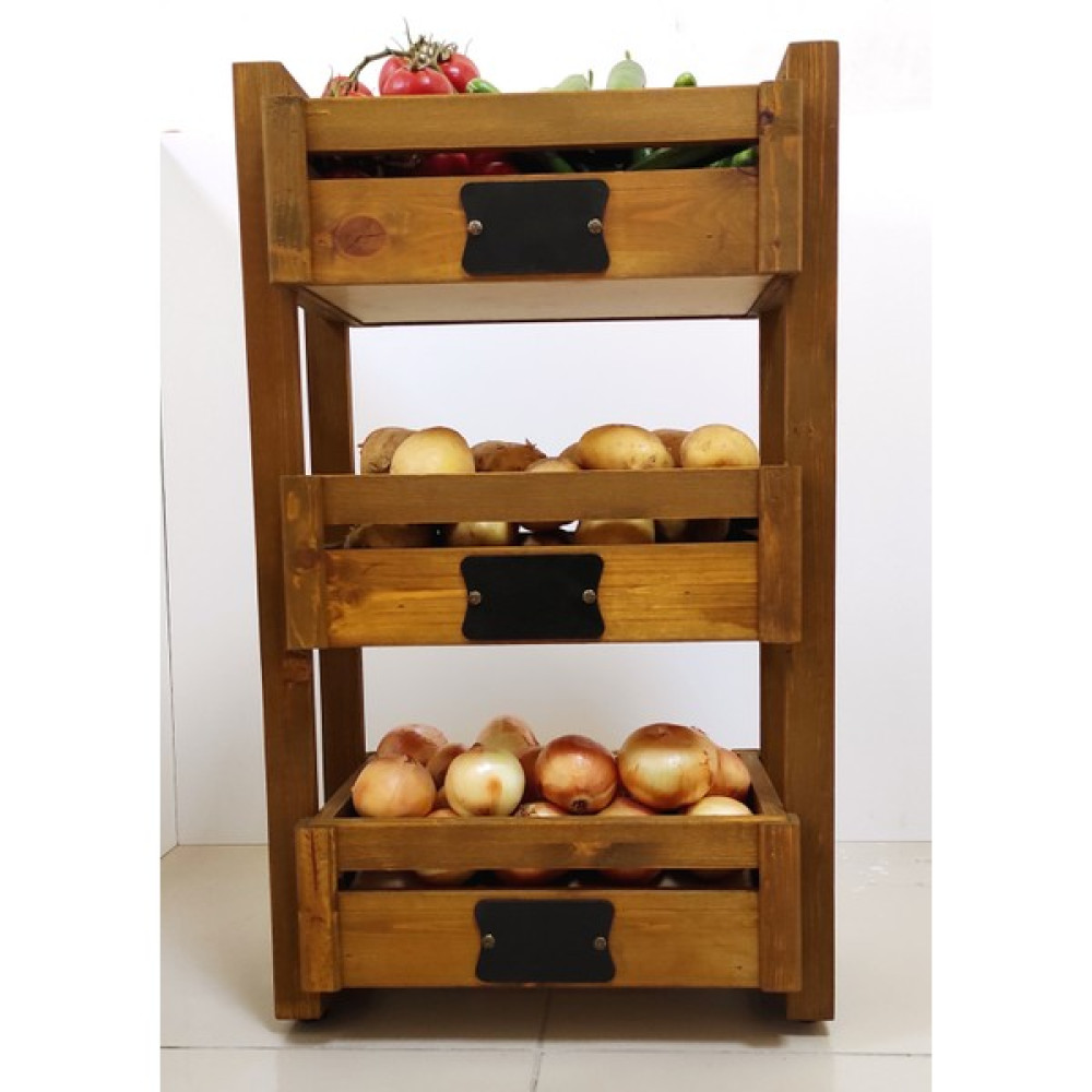 Wood Retro Woodretroahşap Sebzelik, Mutfak Organizeri, Büyük Boy Saklama Kapları Fiyatı