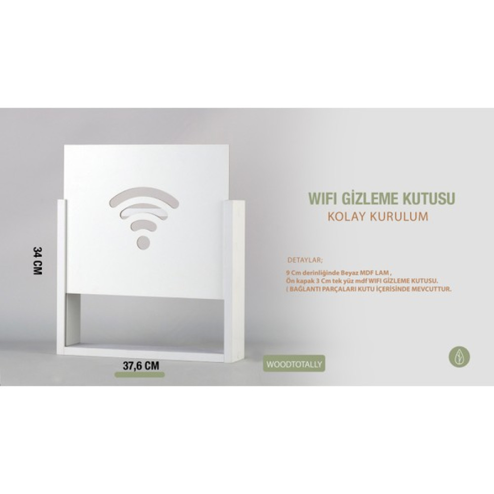 Wood Totally - Dekoratif Wifi Saklama Kutusu - Beyaz Eşya Saklama Kutusu Fiyatı